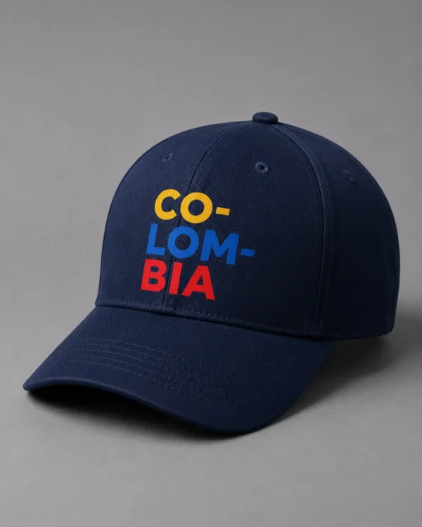Gorra Colombia Azul Estampada